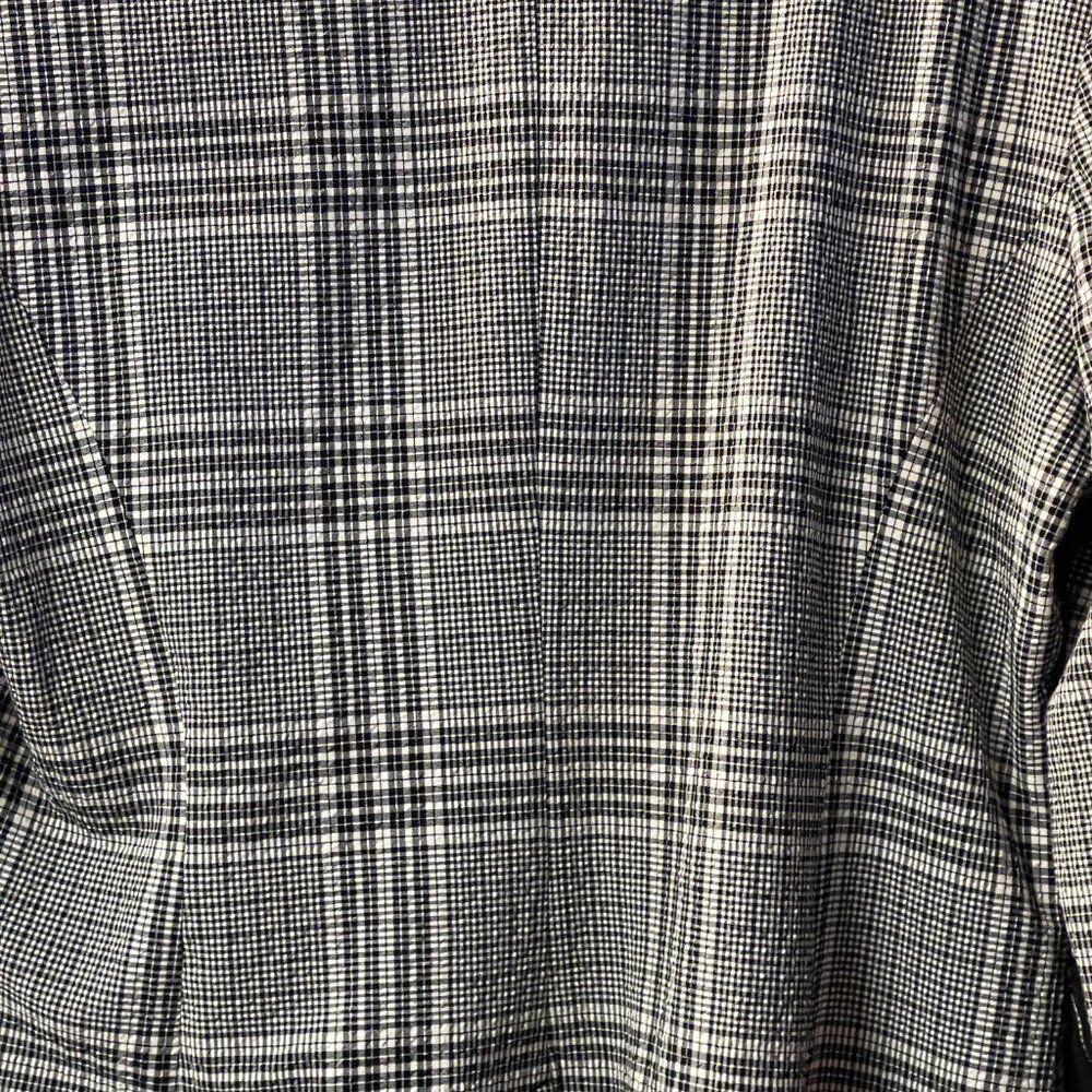 Maison d'Amelie Paris Gingham Black White Plaid Blazer Large - Picture 9 of 13